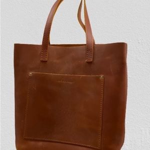 Portland Leather Crossbody Tote, like new